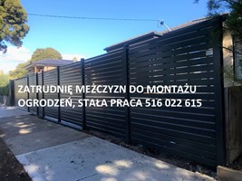 Pracownik fizyczny do montażu ogrodzeń